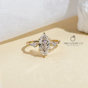 Marquise & Kite Cut Diamond Earrings in Yellow Gold – Elegant Geometric Fine Jewelry, Modern Luxury Statement Earrings for Women
