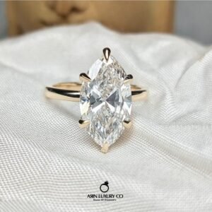Marquise Cut Solitaire Diamond Engagement Ring, Classic 6 Prong Wedding Ring, Minimalist Bridal Ring, Luxury Proposal Ring, Anniversary Gift