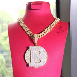 Custom Name Hip Hop Pendant Personalized Iced Out Letter Pendant Lab Grown Diamond Custom Initial Name Jewelry Rapper Pendant Gift for Men and Women