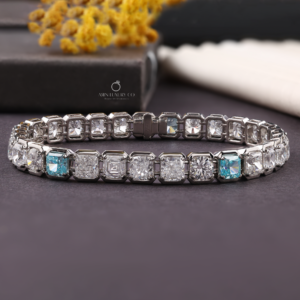 Emerald, Princess, Radiant, Cushion, Round Cut Diamond Tennis Bracelet Lab Grown Diamond Bracelet Luxury Fine Jewelry Gift for Women Anniversary Wedding