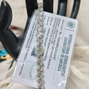 Emerald Cut Diamond Tennis Bracelet Lab Grown Diamond Bracelet Luxury Fine Jewelry Gift for Women Anniversary Wedding